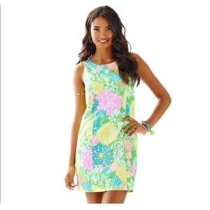 Lilly Pulitzer Neon Floral Sleeveless Midi in Green, Pink & Blue